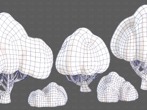 Trees Cartoon V45 3D Модель