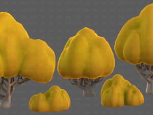 Trees Cartoon V45 3D Модель