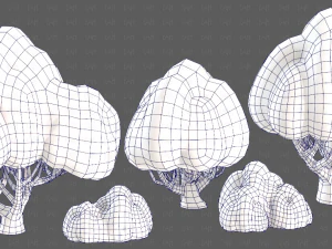 Trees Cartoon V45 3D Model