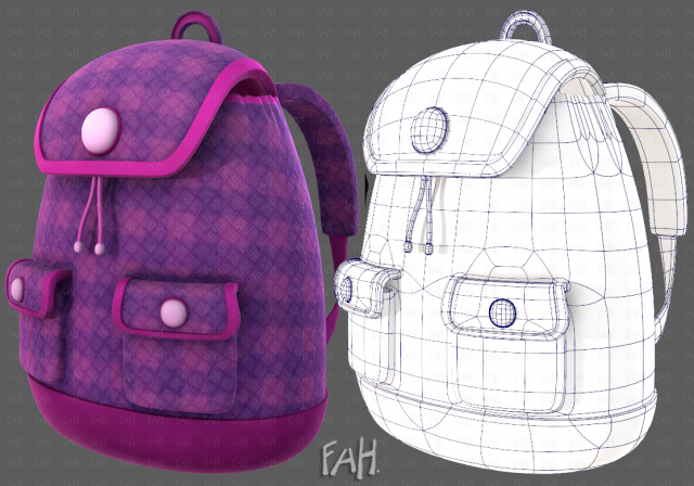 Bag V16 Model 3D .c4d .max .obj .3ds .fbx .stl .blend 