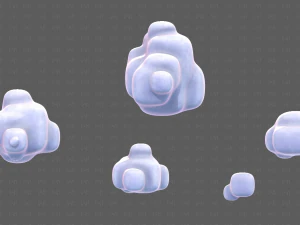 Clouds cartoon V06 3D Model