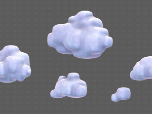 Clouds cartoon V06 Modello 3D