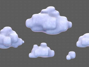Clouds cartoon V06 3D Model