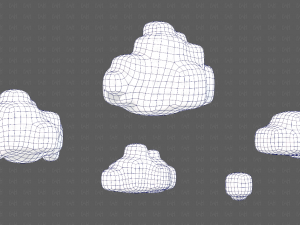 Clouds cartoon V06 Modello 3D