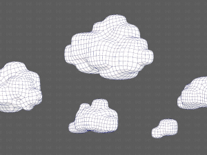 Clouds cartoon V06 Modello 3D
