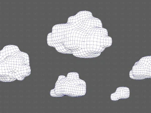 Clouds cartoon V06 3D Model