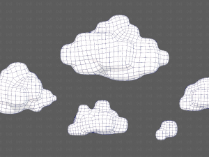 Clouds cartoon V06 Modello 3D