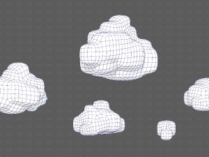 Clouds cartoon V06 Modello 3D