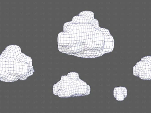 Clouds cartoon V06 3D Model