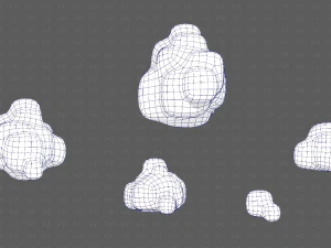 Clouds cartoon V06 3D Model
