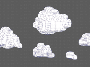 Clouds cartoon V06 Modello 3D