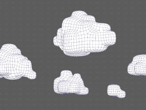 Clouds cartoon V06 3D Model