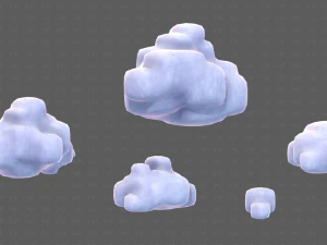 Clouds cartoon V06 3D Model