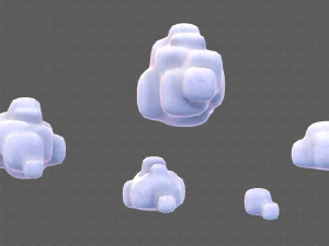 Clouds cartoon V06 3D Model