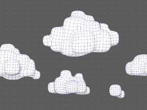 Clouds cartoon V06 Modello 3D