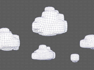Clouds cartoon V06 Modello 3D