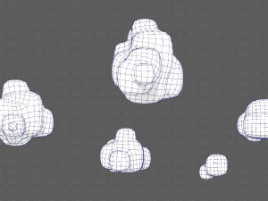 Clouds cartoon V06 3D Model