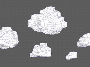 Clouds cartoon V06 Modello 3D