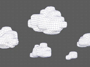Clouds cartoon V06 3D Model
