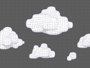 Clouds cartoon V06 Modello 3D