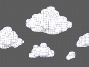 Clouds cartoon V06 3D Model