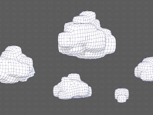 Clouds cartoon V06 Modello 3D