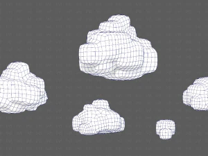 Clouds cartoon V06 3D Model
