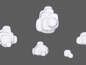 Clouds cartoon V06 3D Model