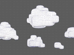 Clouds cartoon V06 3D Model