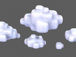 Clouds cartoon V06 3D Model