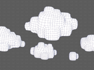 Clouds cartoon V06 Modello 3D