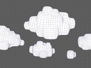 Clouds cartoon V06 3D Model