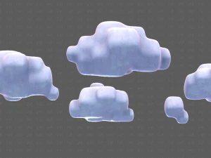 Clouds cartoon V06 3D Model