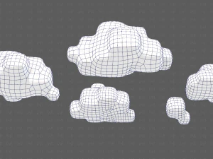Clouds cartoon V06 3D Model