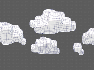 Clouds cartoon V06 Modello 3D