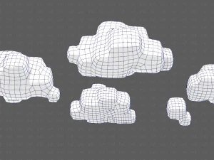 Clouds cartoon V06 3D Model