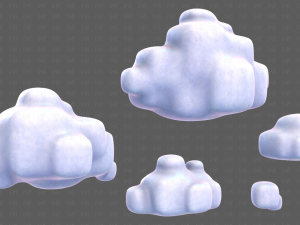 Clouds cartoon V06 Modello 3D