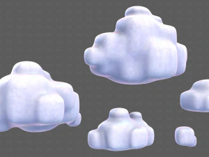 Clouds cartoon V06 3D Model