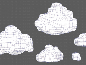 Clouds cartoon V06 Modello 3D