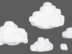 Clouds cartoon V06 3D Model