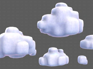 Clouds cartoon V06 3D Model