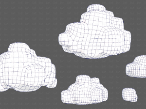 Clouds cartoon V06 Modello 3D