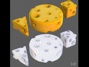 Queijo V01 Modelo 3D
