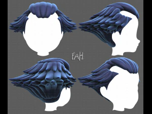Cabelo Base para Menino V57 Modelo 3D