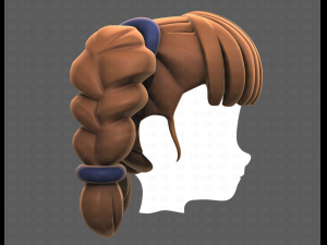 Base Hair for girl V57 3D Model