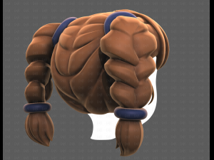 Base Hair for girl V57 3D Model