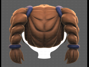 Base Hair for girl V57 3D Model