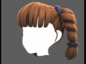 Base Hair for girl V57 3D Model