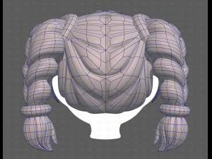 Base Hair for girl V57 3D Model