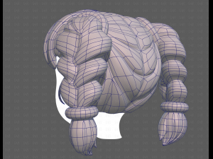 Base Hair for girl V57 3D Model